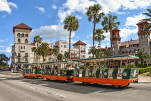 Photo of the Old Town Trolley in St. Augustine