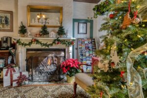 Holiday Decorations at the St. Francis Inn, one of the leading St. Augustine Historic District Hotels for Holiday Getaways