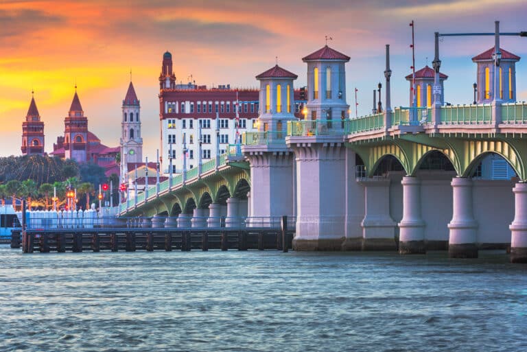 St. Augustine Tours will often show off the Bridge of Lions, which is particularly beautiful at sunset