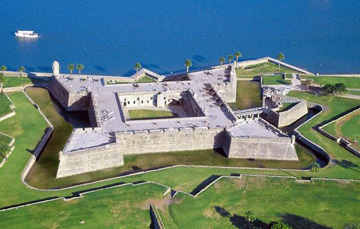 Castillo de San Marcos National Monument aerial view