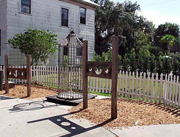 Outdoor exhibits at the Old Jail Museum